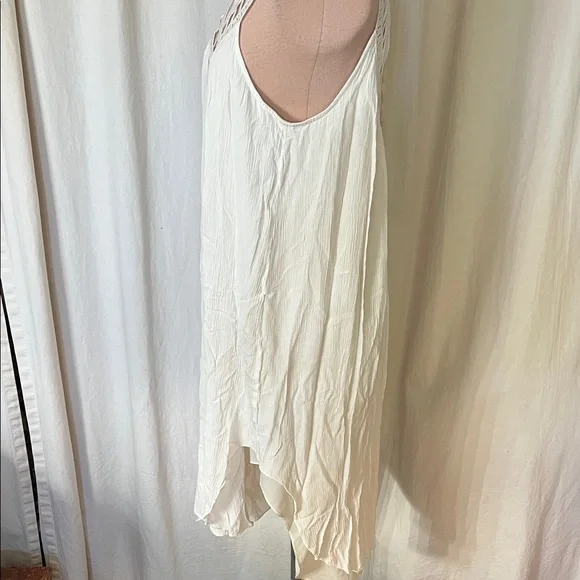 RACHEL Rachel Roy Cream gauze crochet midi summer beach pool dress - Picture 3 of 10